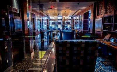 Interior of the business center at Harborside Inn 