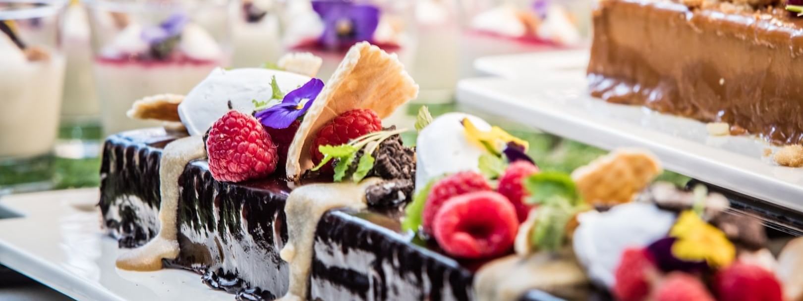 Closeup of served dessert dish in Mesh at Crown Hotel Melbourne