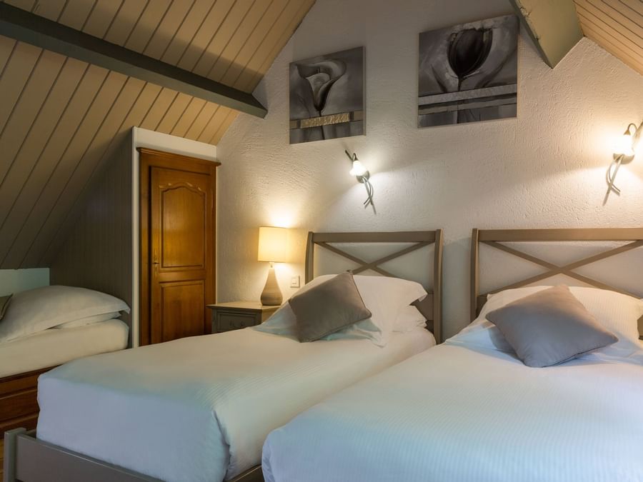Two beds in L'Oree des Chenes Hotel at The Original Hotels