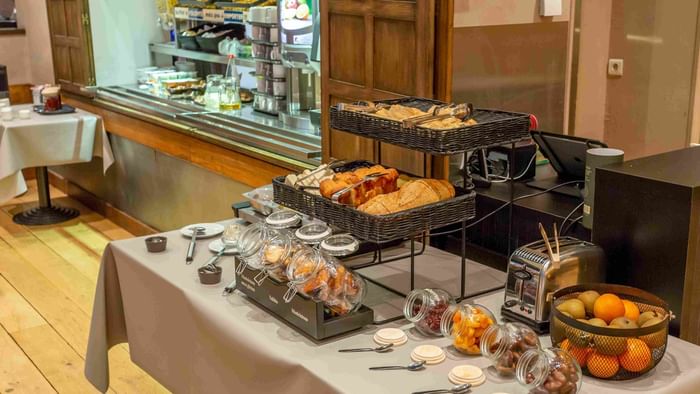 Breakfast buffet served at The Originals Hotels
