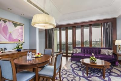 View of living room in Royal Suite at Chatrium Hotel Royal Lake