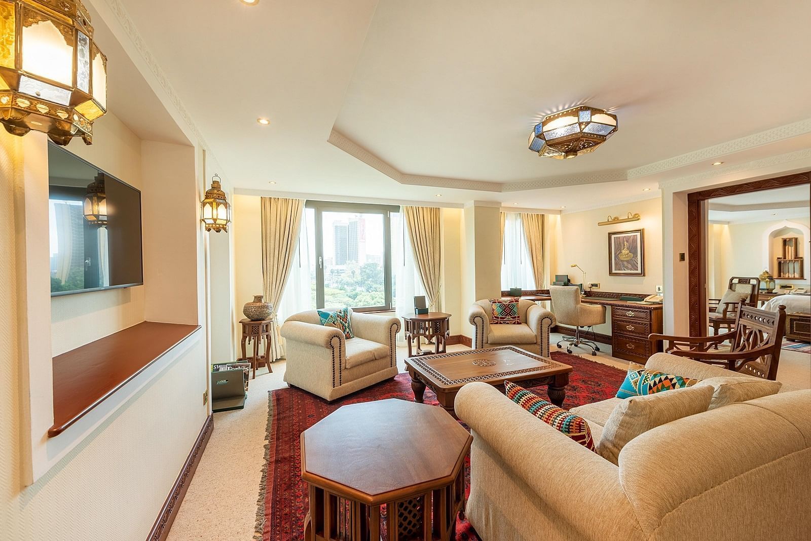 Lamu Suite sitting room at Nairobi Serena Hotel