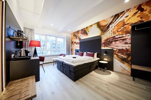 Modern bedroom interior at Rhein Hotel St. Martin