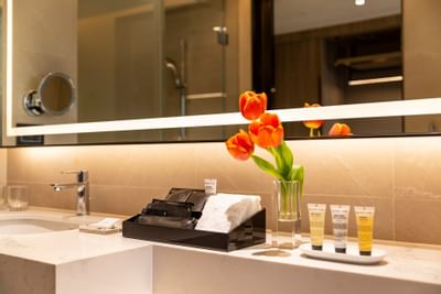 Bathroom amenities at Carlton Hotel Bangkok Sukhumvit