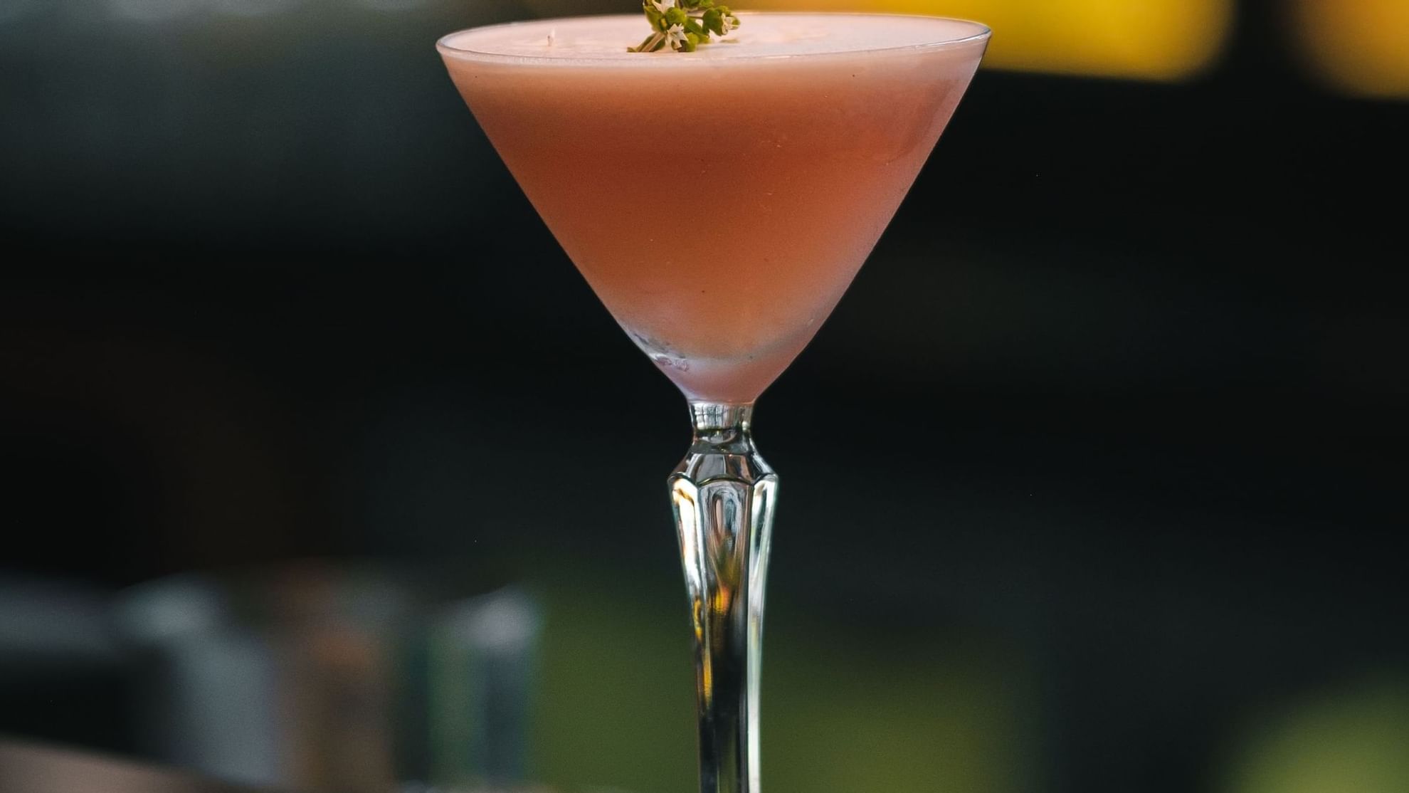 Close-up of a cocktail served at Novotel Sydney Olympic Park