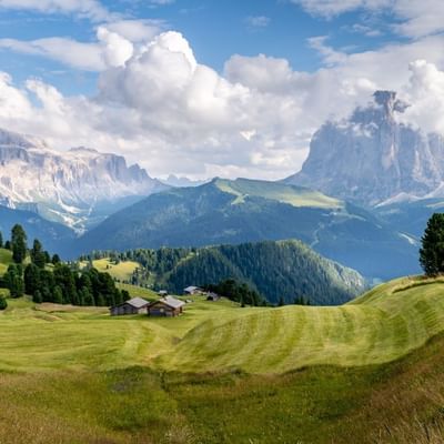 View of mountains near Falkensteiner Hotels