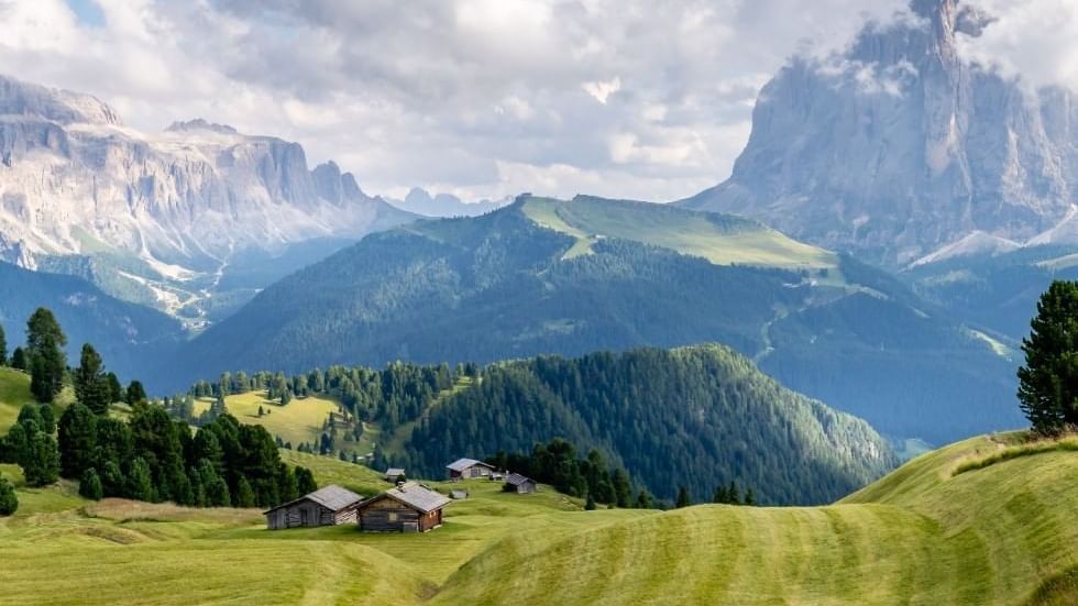 View of mountains near Falkensteiner Hotel Sonnenalpe