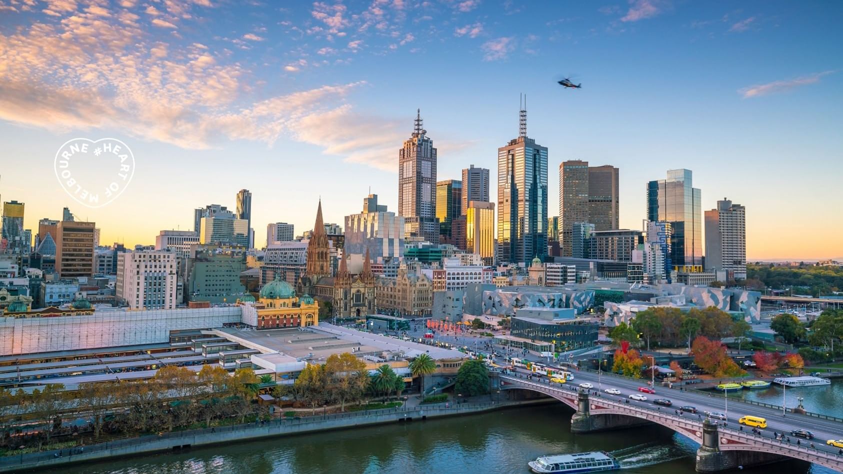 Landscape view of Melbourne City near Novotel Melbourne