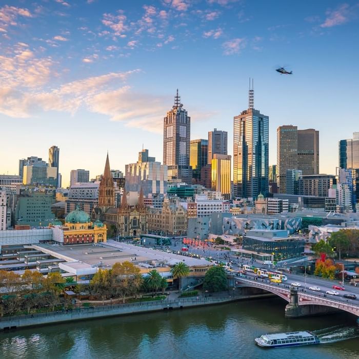Landscape view of Melbourne City near Novotel Melbourne