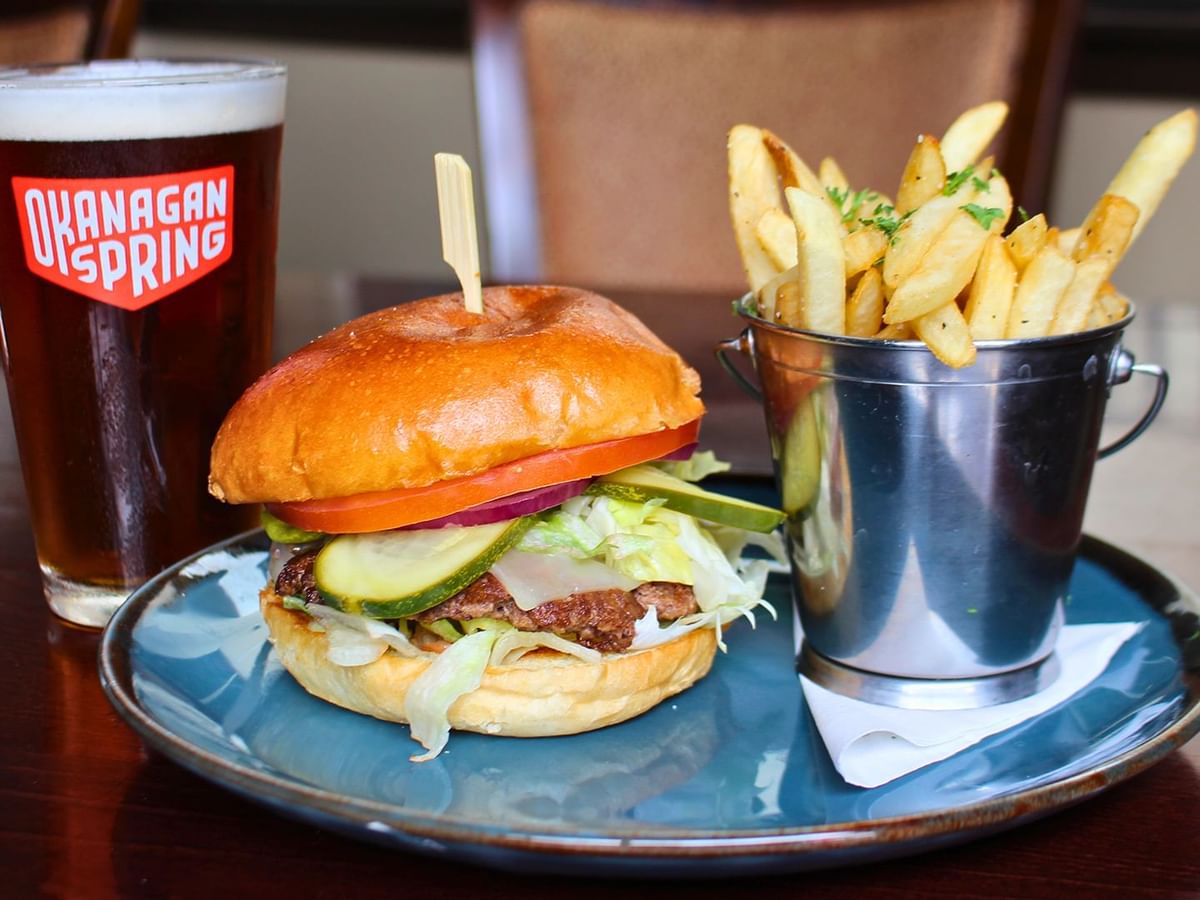 Burger and fries