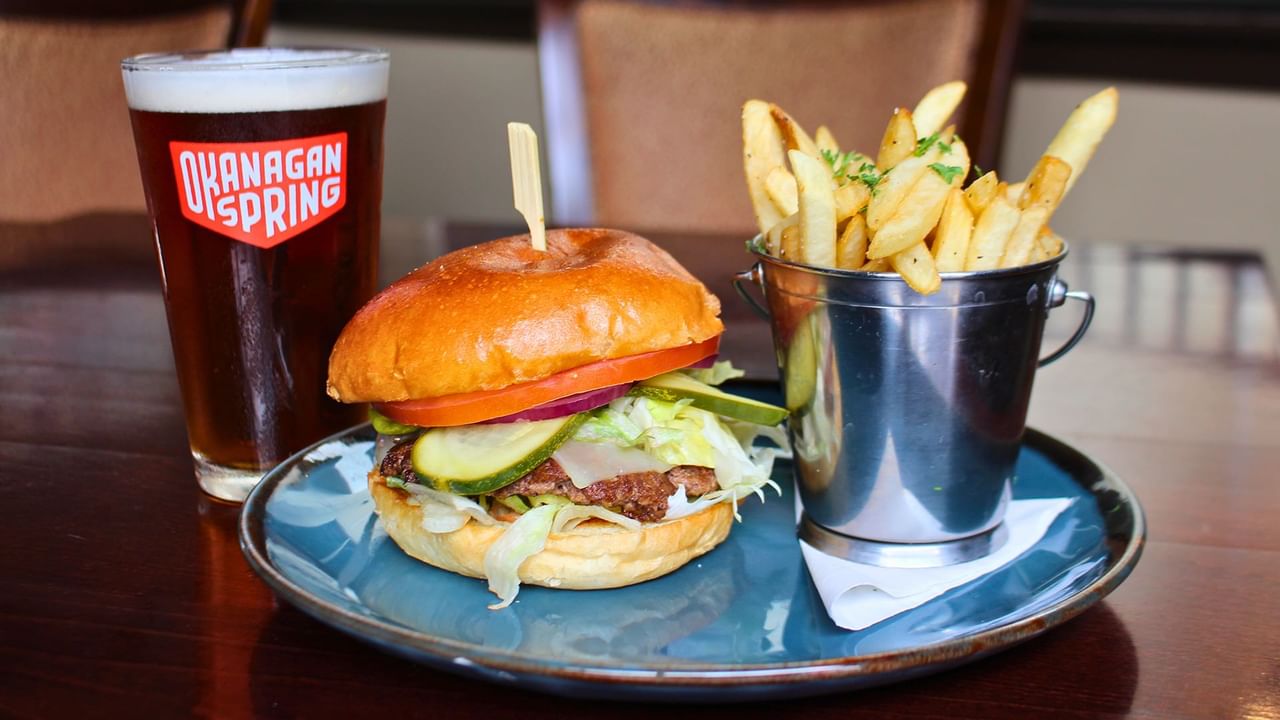 Burger and fries
