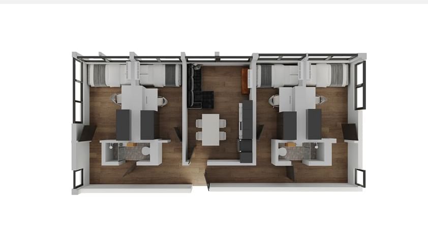 UL Melbourne CBD 4 Bedroom Apartment - Floorplan