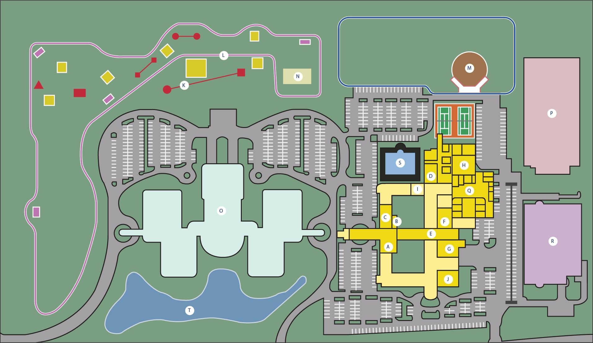 Property map used at NCED Hotel and Conference Center