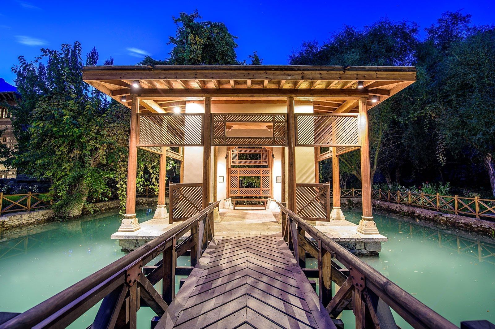 View of the hotel Gazebo at Shigar Fort Residence