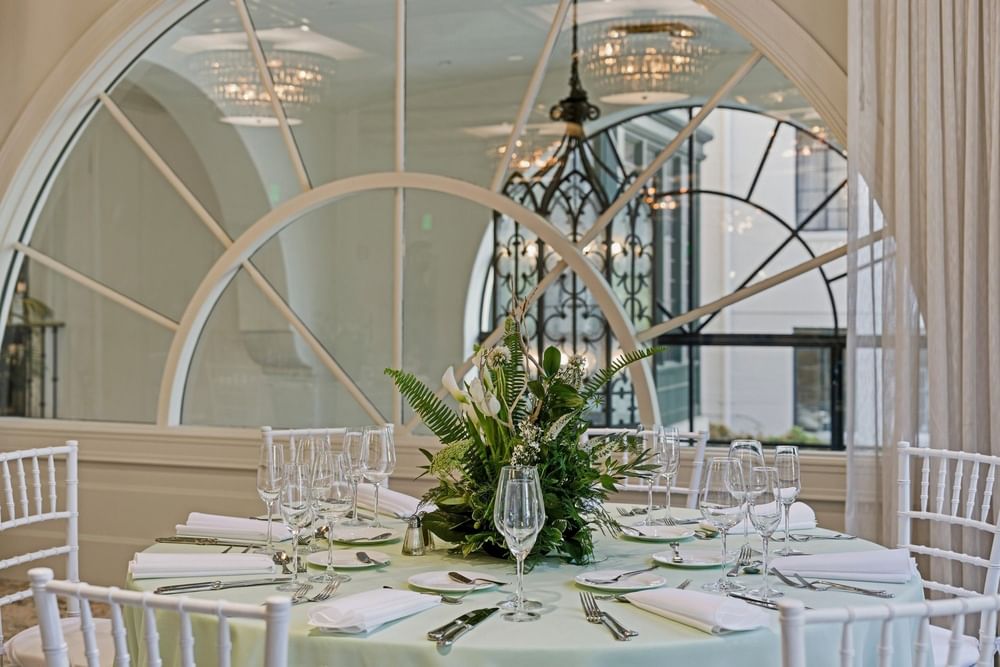 wedding set up at el PRADO