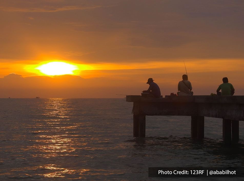 Port Dickson fishing spot sunset