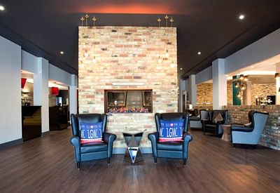 The interior view of the lobby at the Sandman Signature London G