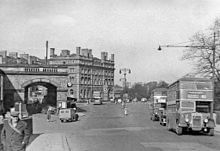 Black and white vintage image of the streets near The Milner York in England