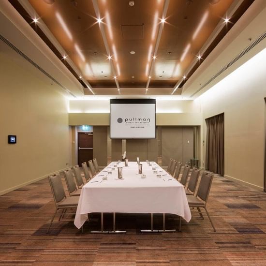 Table arranged for a conference at Pullman Sydney Olympic Park