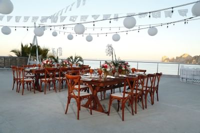 Seating area in Sundeck terrace at Cabo Villas Beach Resort