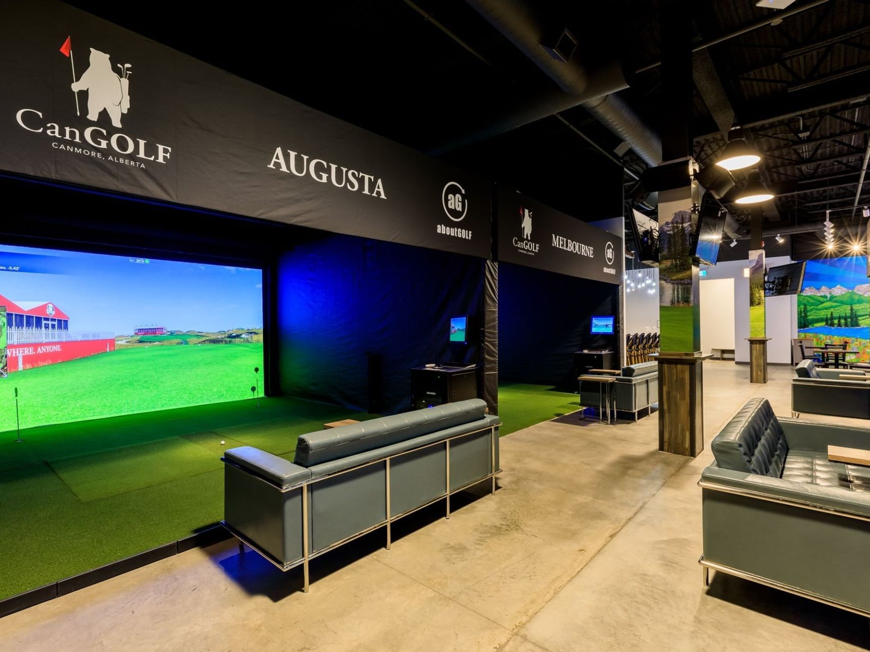 Interior of CanGolf game stall in The Malcolm Hotel