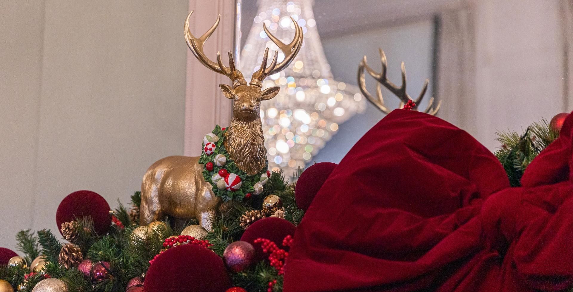 Christmas decorations at Easthampstead Park in Berkshire
