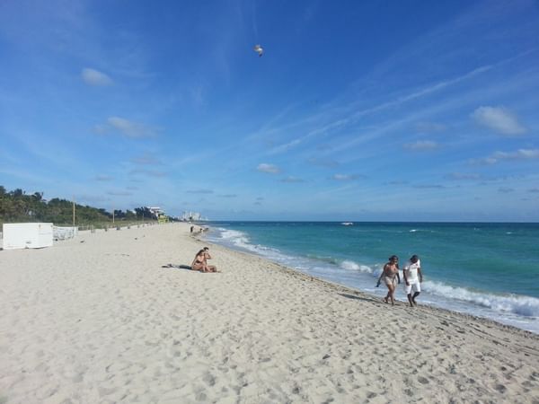 North Beach with sunbathers