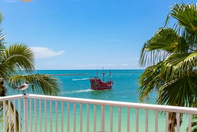 Sea View from Studio Queen balcony in Shephard's Beach Resort