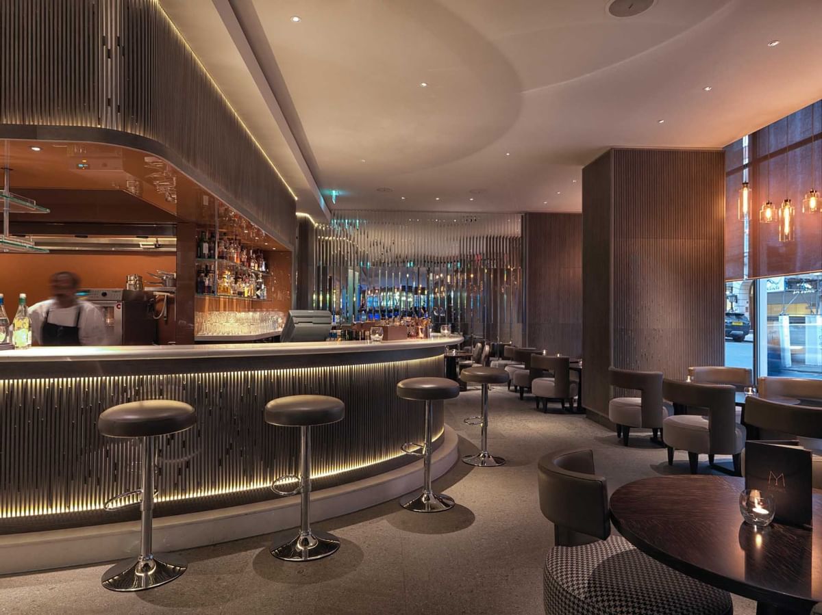 Interior of The may fair bar at May Fair Hotel London