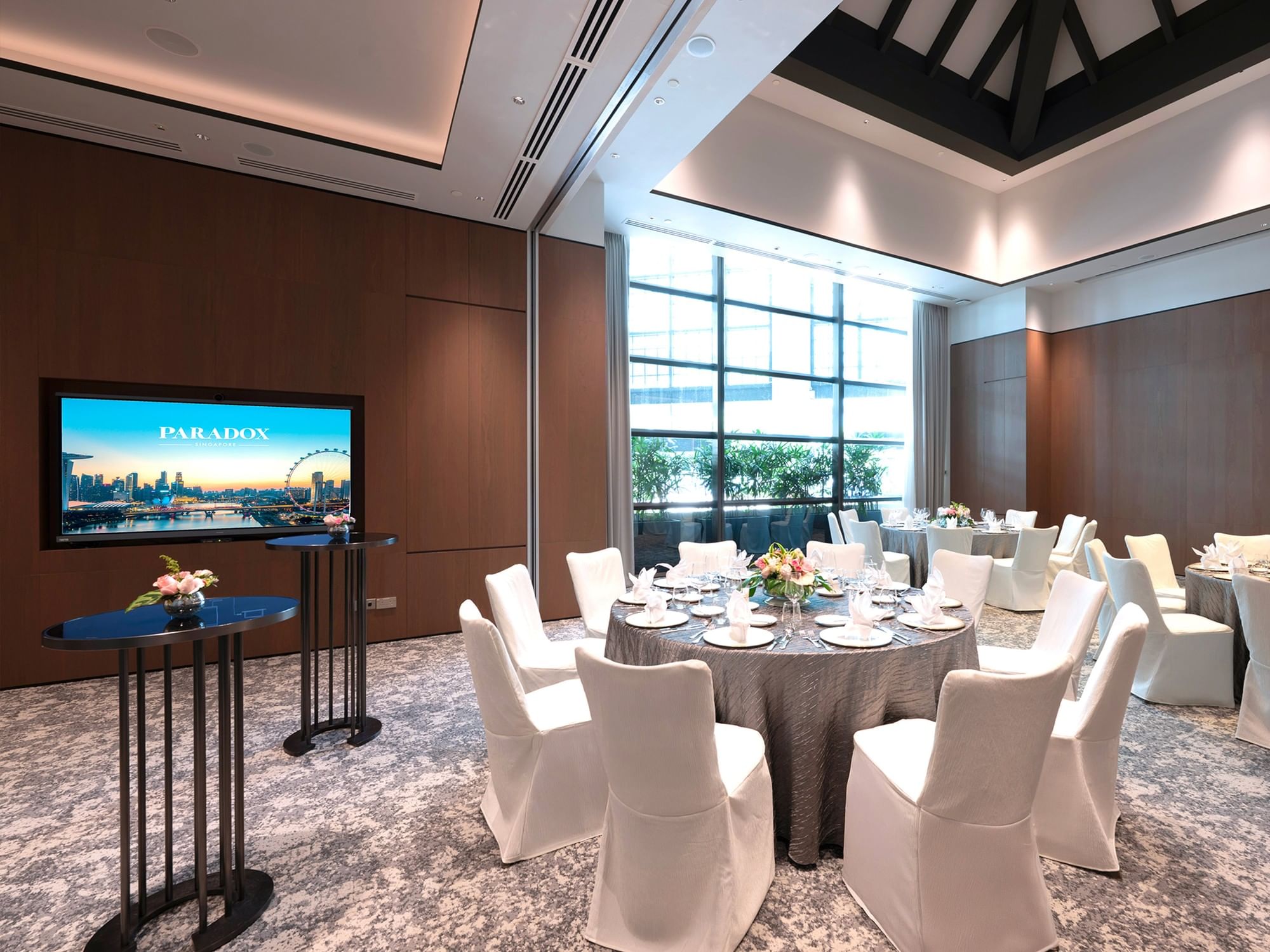 Banquet-style setup in Inkwood room at Paradox Singapore.