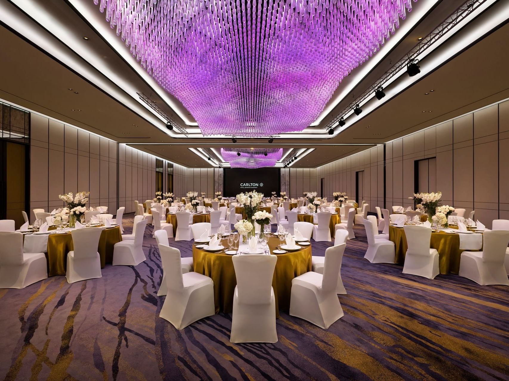 Decorated banquet event hall at Carlton Hotel Bangkok Sukhumvit