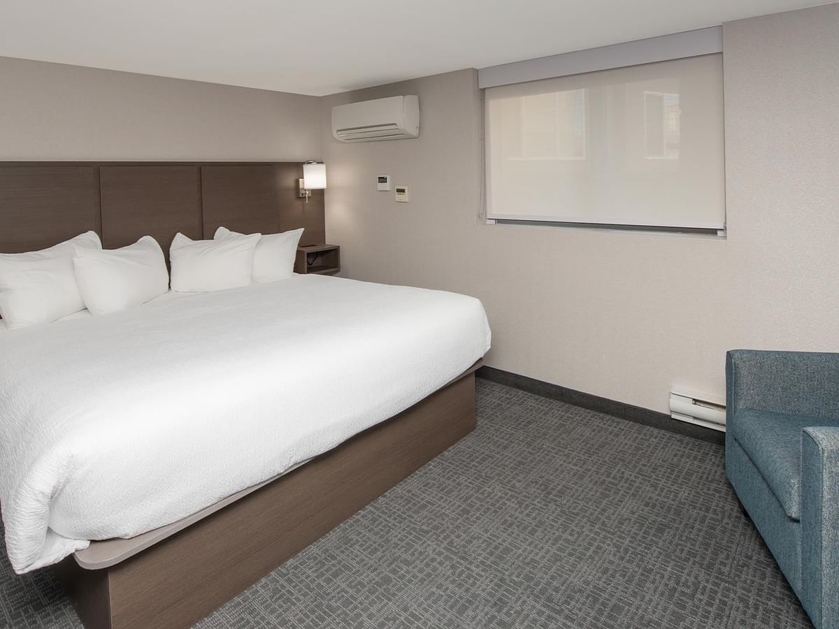 Comfortable king-sized bed.