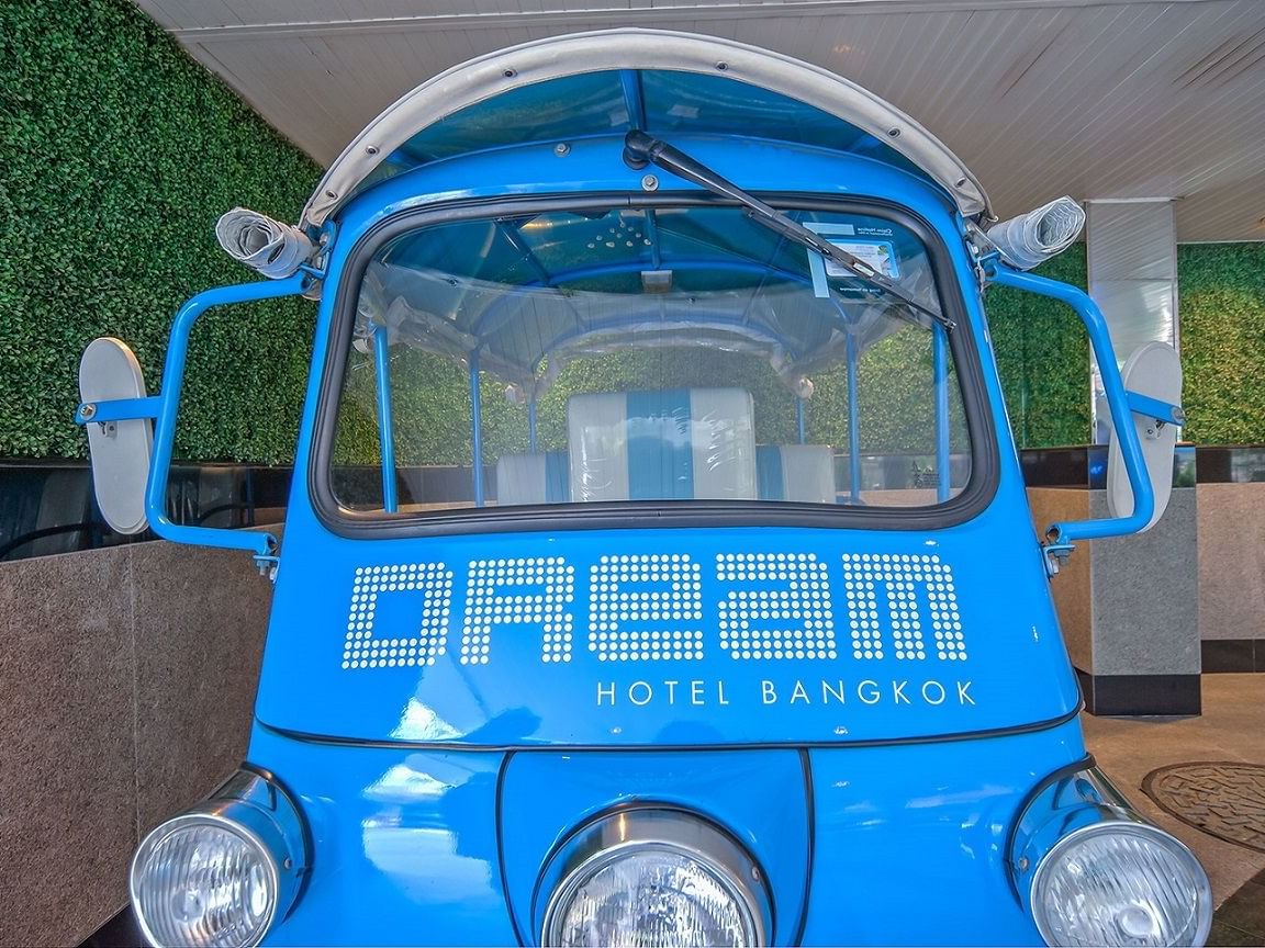 Tuk Tuk Transportation wheel front view at Dream Bangkok