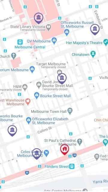 Student Living on Flinders Map