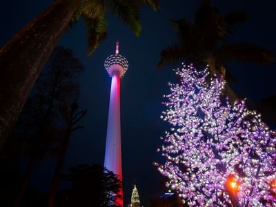 KL Tower Night View close to Sunway Resort Hotel & Spa