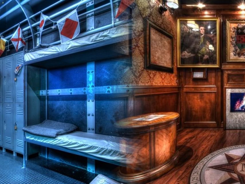 Image collage of an animated room picture used at Lake Buena Vista Resort Village & Spa