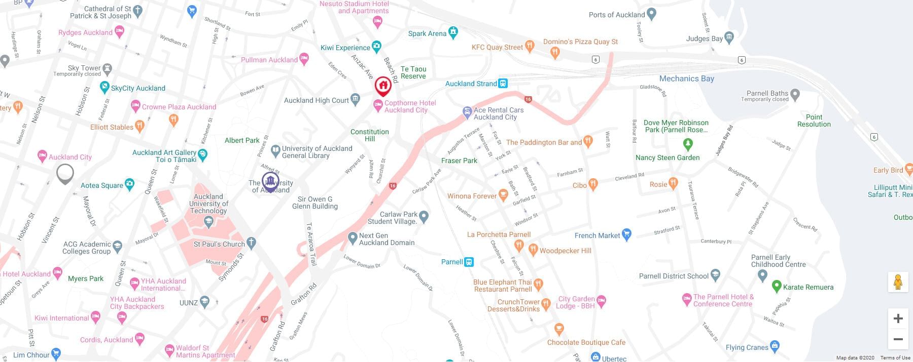 Te Tirohanga o te Tōangaroa Map