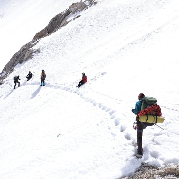 Hikers at Queen Victoria's mountain near Serena Altit Fort