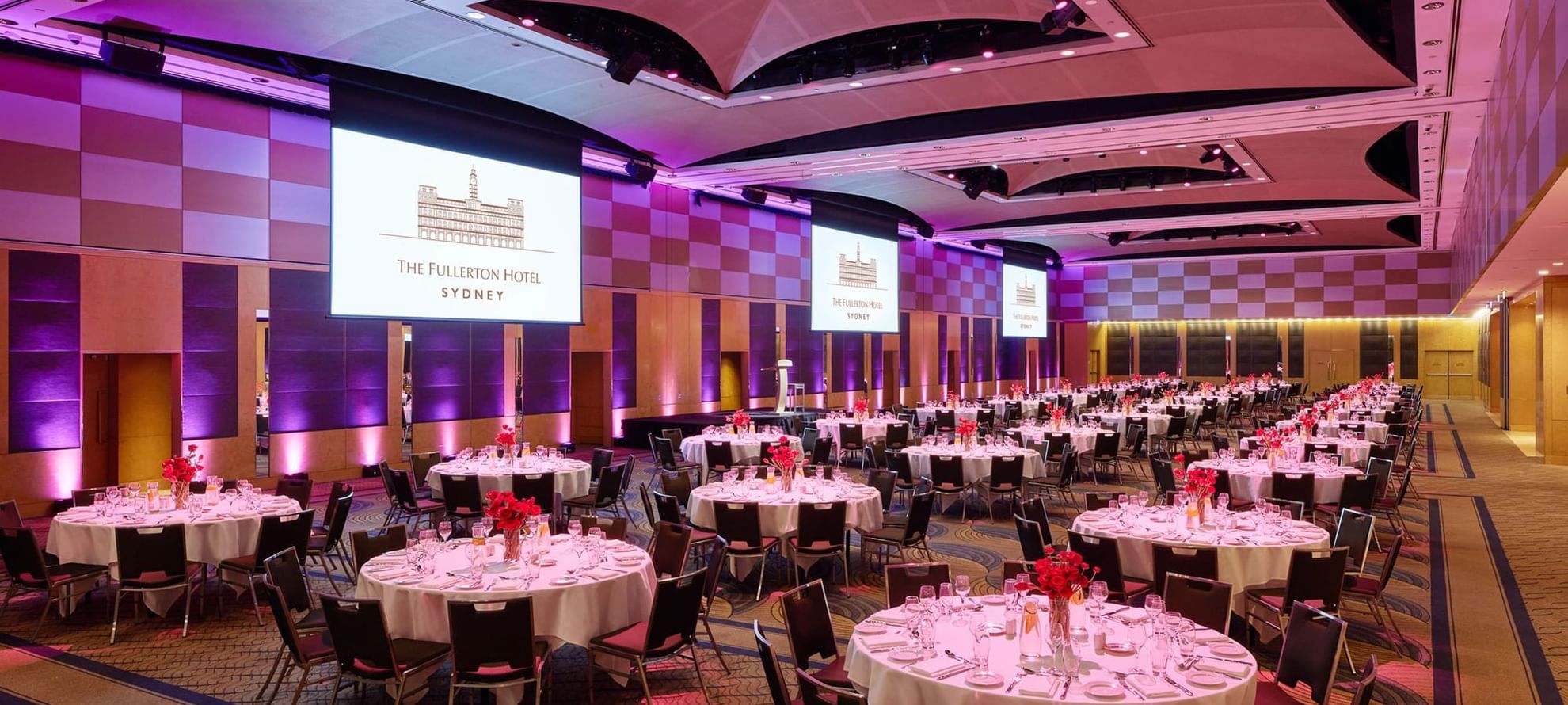 Banquets arranged in The Grand Ballroom at Fullerton Sydney