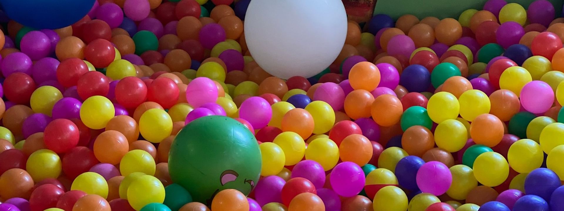 Colorful balls in a play area at Warwick Fiji Resort and Spa in Korolevu