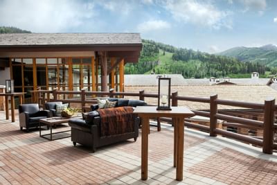 Exterior of the Cocktail Reception at Stein Eriksen Lodge