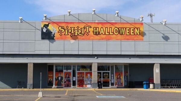 An outside view of a Spirit Halloween store in Orlando.