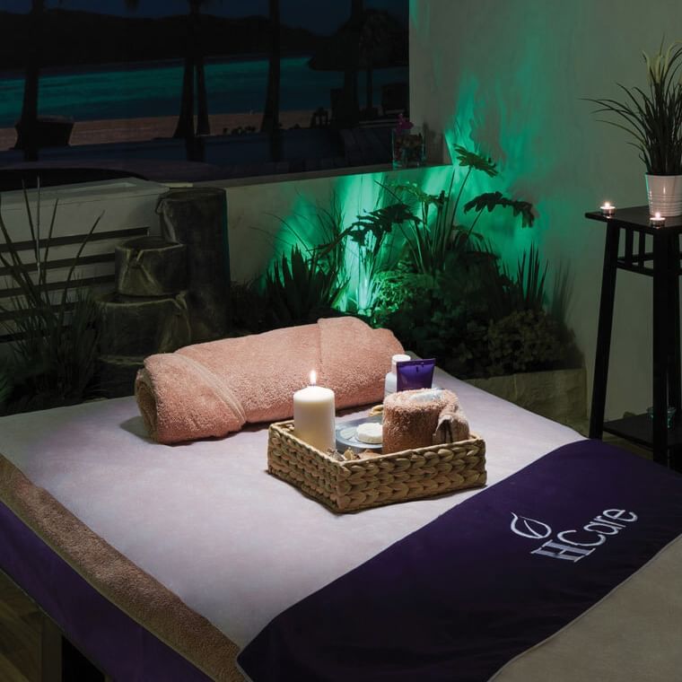 Massage beds in the spa at Mena Red Sea Place