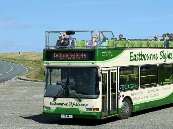 Eastbourne Sightseeing bus near The View Eastbourne