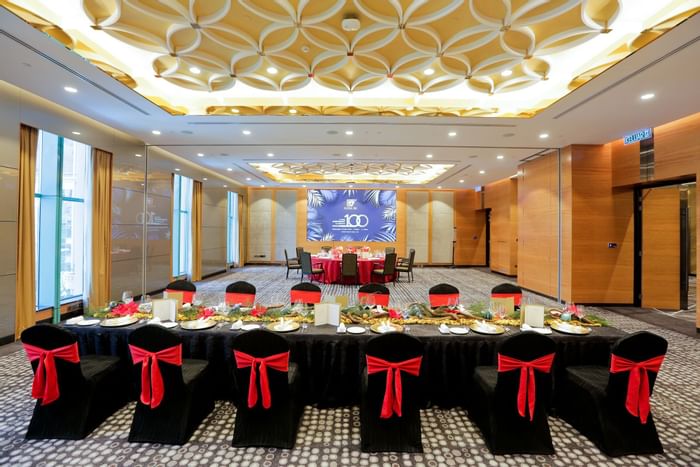 Dinner table set-up in Function Rooms at Sunway Hotel Pyramid