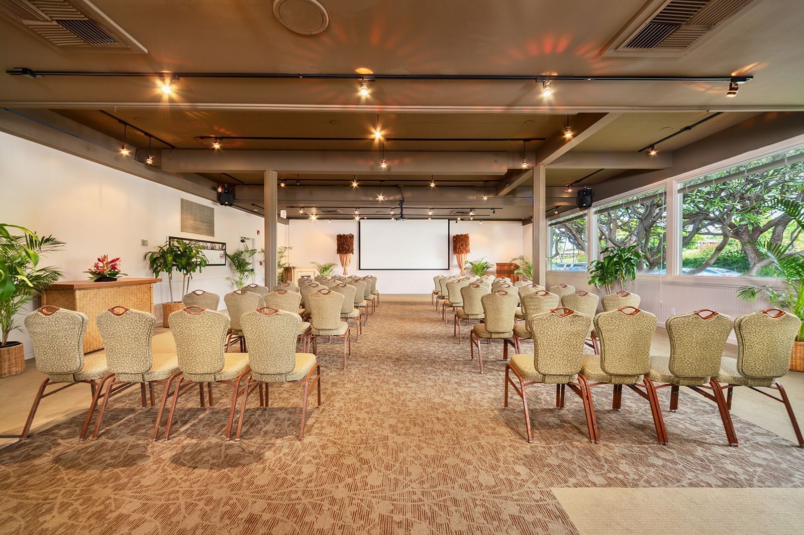 Ohana Room set up for an event at Ka'anapali Beach Hotel Hawaii