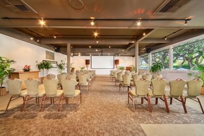 Ohana Room set up for an event at Ka'anapali Beach Hotel Hawaii