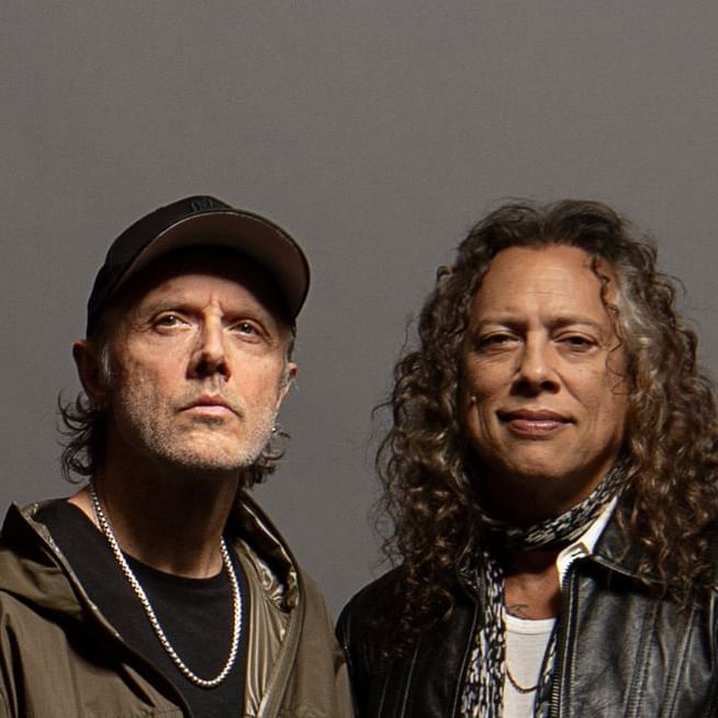 Metallica performing live with pyrotechnics, Snake Pit crowd in front of a 360-degree stage at Adelaide Oval