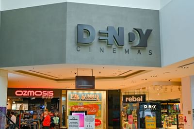 Entrance of Dendy Cinema near Nesuto Canberra Apartment Hotel