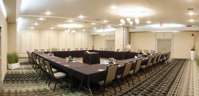 a large conference table
